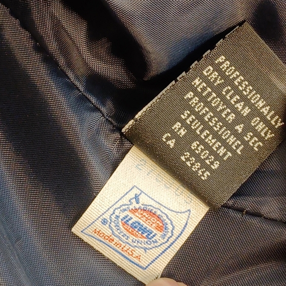 Vintage Navy Blue Military Chic 100% Wool Double Breasted Structured Jacket - Picture 11 of 15